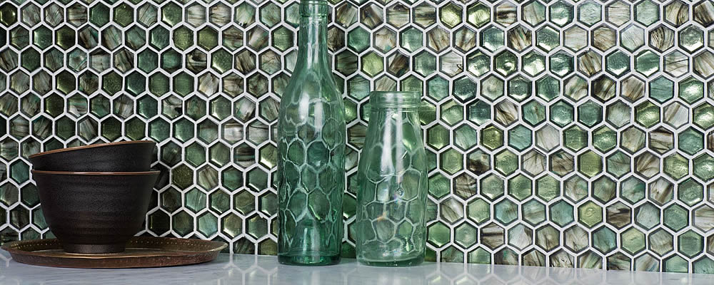 Chanda Glass Mosaic GW-CHNHEXMOS Chanda Glass Mosaic GW-CHNHEXMOS